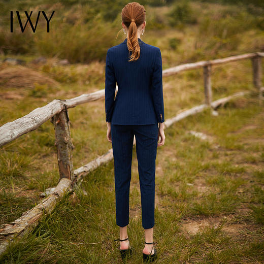 IWY/深蓝色长袖西装长裤套装CP9306 商品图8