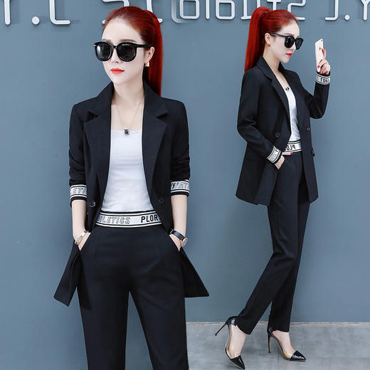 DF-8153秋季新款韩版时尚休闲西装套装 商品图1