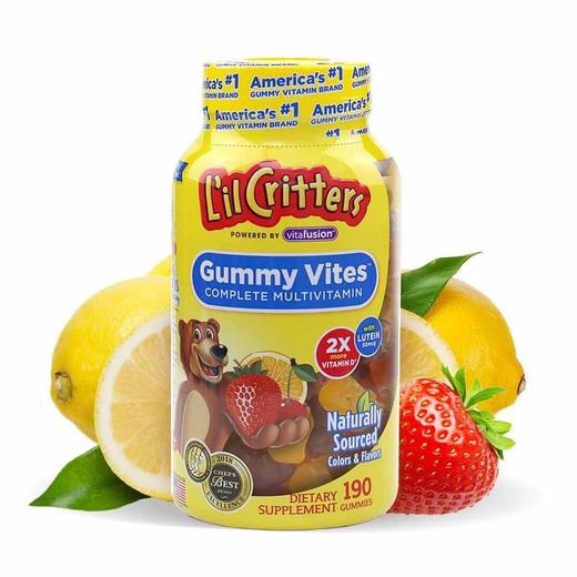 官方授权L'IL CRITTERS/熊宝宝 美国小熊软糖 宝宝补锌儿童复合多种维生素190粒JPY带授权招加盟代理 商品图0