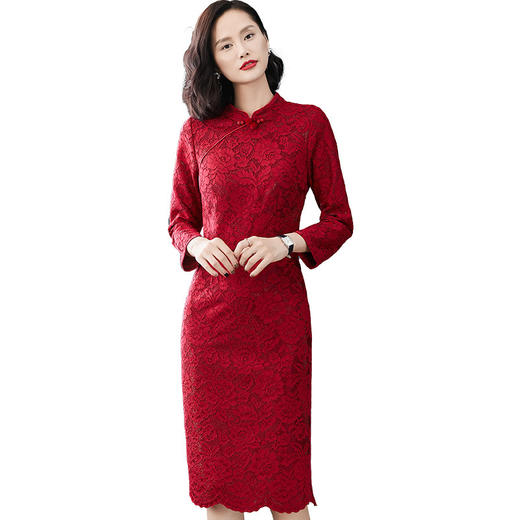 SMJR-8196299婚庆妈妈旗袍连衣裙 商品图4