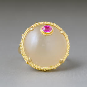 辽代白玛瑙“鸿运当头”戒指