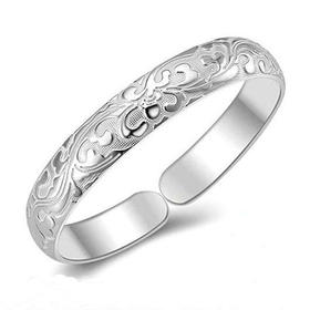 LY-7067纯银开口手999足银26克手镯TZW