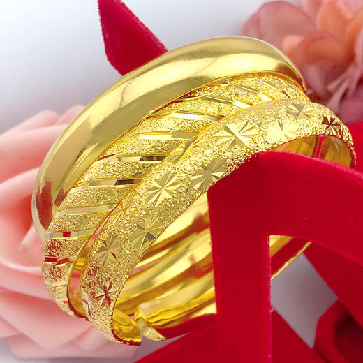 NY-W001616越南沙金满天星光面流星雨手镯 商品图1