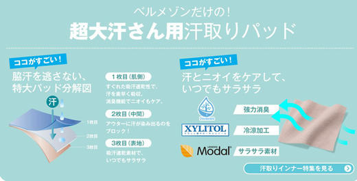 0303日本千趣会 女士三分袖 腋下带汗垫蕾丝修身打底衫  浅咖M 商品图3