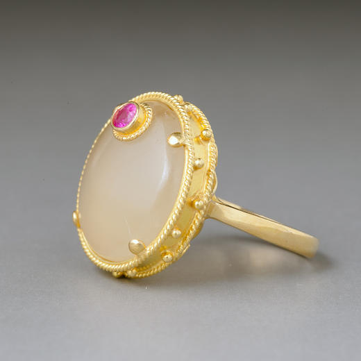 辽代白玛瑙“鸿运当头”戒指 商品图2