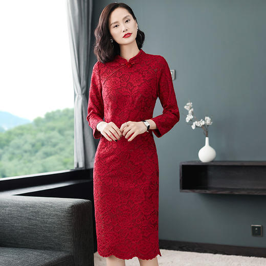 SMJR-8196299婚庆妈妈旗袍连衣裙 商品图1