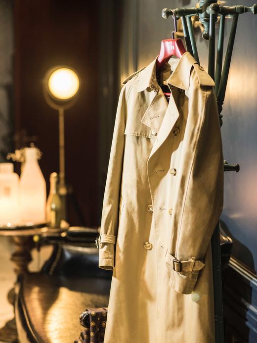 Westminster 插肩袖款日本防渗雨嘎巴甸卡其色战壕风衣 商品图6