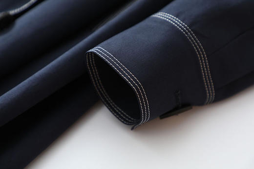 CS-T-YL-97033新款英伦风经典高端气质双排扣腰带中长款风衣TZW 商品图4