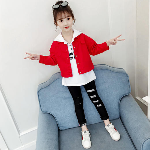 KYM-DM-9316秋季新款套装中大童韩版洋气童装 商品图2