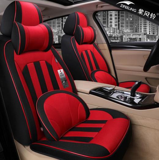 【汽车坐垫】全包记忆棉麻四季通用汽车坐垫小车亚麻座套汽车坐椅套 商品图2