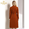 乔万尼秋装外套复古棕色时尚修身系带气质风衣女中长款春EN3A355 商品缩略图2