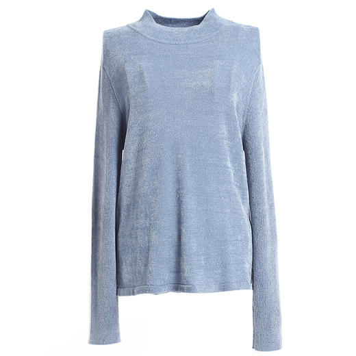 【两色可选】乔万尼针织衫秋季女半高领简约纯色修身套头长袖打底上衣EN3M400 商品图3