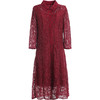 乔万尼秋装蕾丝修身绣花红装宴会礼服七分袖连衣裙女中长EN3E370 商品缩略图3