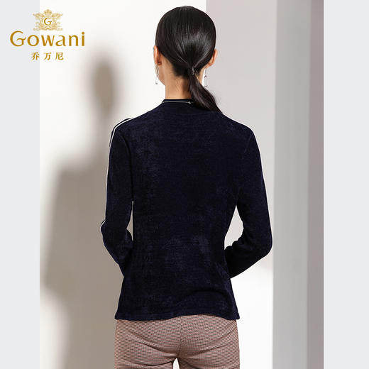 【两色可选】乔万尼针织衫秋季女半高领简约纯色修身套头长袖打底上衣EN3M400 商品图2