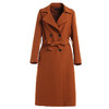 乔万尼秋装外套复古棕色时尚修身系带气质风衣女中长款春EN3A355 商品缩略图3