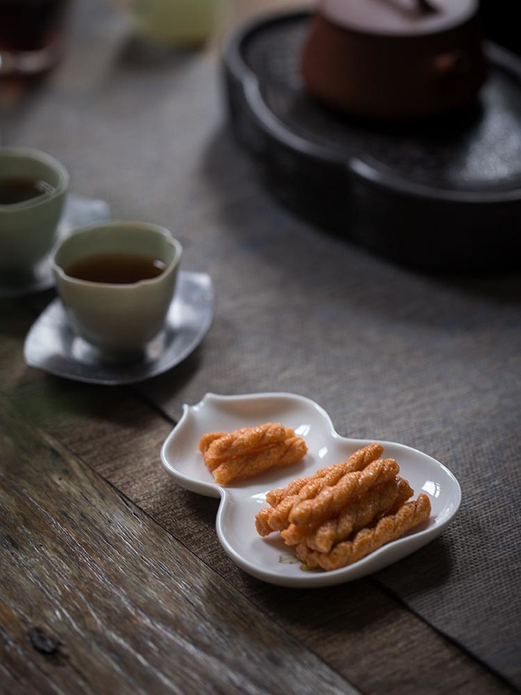 茶香记 曼叙釉下彩手绘点心盘 精致茶点碟 小果碟 景德镇白瓷