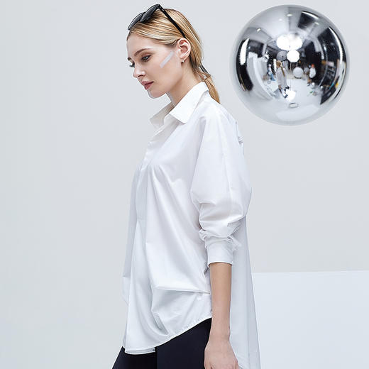 Supield素湃衬衫女设计感小众女上衣轻熟衬衣长袖秋装女 商品图1
