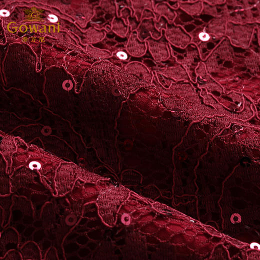 乔万尼秋装蕾丝修身绣花红装宴会礼服七分袖连衣裙女中长EN3E370 商品图2