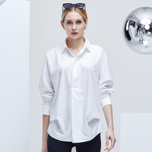 Supield素湃衬衫女设计感小众女上衣轻熟衬衣长袖秋装女 商品图3