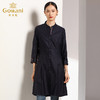乔万尼秋季气质修身收腰单排扣伞摆X型风衣外套女中长款EN3A339 商品缩略图2