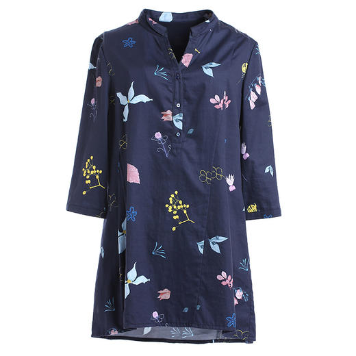 乔万尼秋装衬衫宽松套头气质印花七分袖上衣女中长款春EN3C383 商品图3