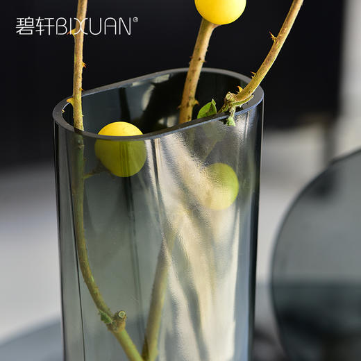 碧轩现代简约玻璃花瓶摆件 手工出口玻璃花瓶餐厅客厅卧室桌面装饰品 商品图5