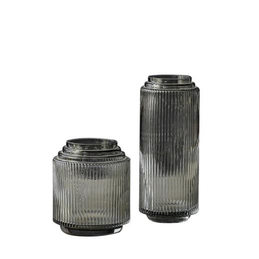 碧轩现代轻奢玻璃花瓶摆件 家居装饰品酒店样板间花器餐桌客厅插花瓶 商品图5