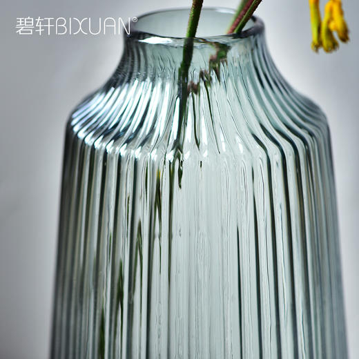 碧轩欧式蓝色透明玻璃落地大花瓶创意客厅彩色插干花瓶电视柜装饰摆件 商品图4