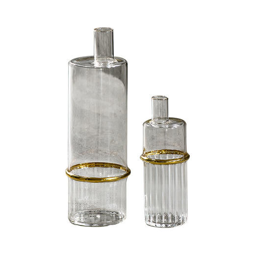 碧轩创意设计师北欧小口玻璃花瓶轻奢摆件干花插花欧式客厅现代简约 商品图4