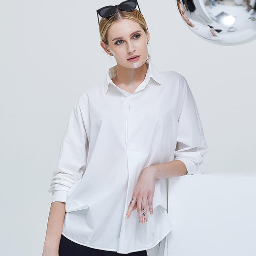 Supield素湃衬衫女设计感小众女上衣轻熟衬衣长袖秋装女 商品图2