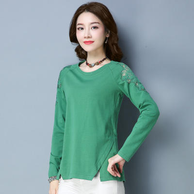 CQ  LYSX9326  气质时尚舒适T恤圆领长袖宽松2019年秋季简约休闲 商品图0