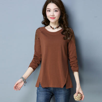 CQ  LYSX9326  气质时尚舒适T恤圆领长袖宽松2019年秋季简约休闲 商品图3