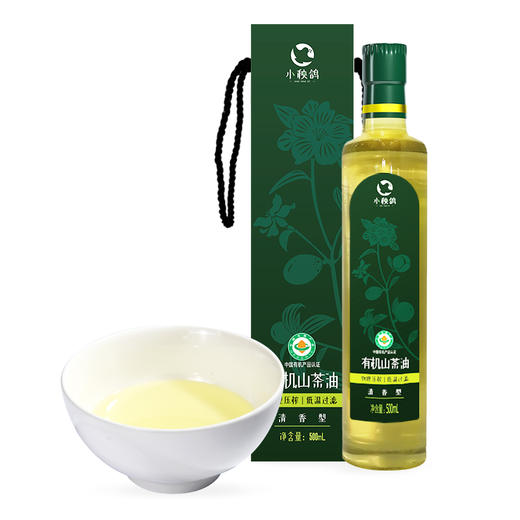 【有机山茶油 】500ML低温压榨茶籽油 适于凉拌和低温烹饪  商品图1