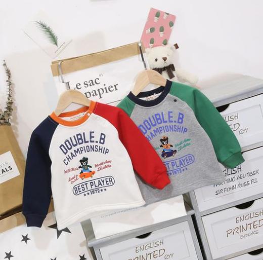 【童装】.秋款男童上衣卡通刺绣字母印花童装 商品图0