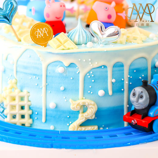 3020“小猪佩奇与托马斯” 蓝渐白淋 （送小朋友 周岁 百天 ） 商品图6