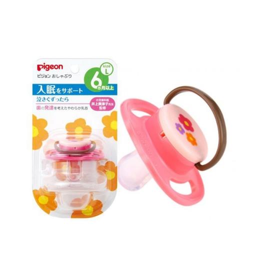 【一般贸易】日本Pigeon/贝亲 橡皮安抚奶嘴L（花）6个月 商品图0