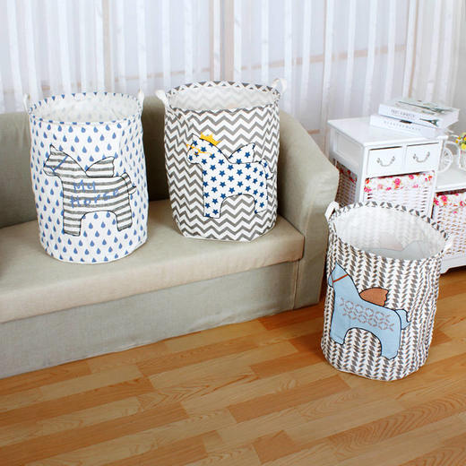 【日式简约折叠脏衣篮】家用脏衣篮超大玩具收纳桶 衣服收纳筐洗衣篮 商品图1