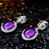 YJ-00119韩版简约紫水晶耳环耳钉 商品缩略图1
