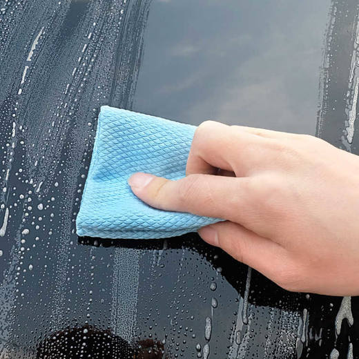 「不掉毛 不留水印 5条」 鱼鳞布镜面清洁布 擦玻璃擦家具清洁抹布 商品图5