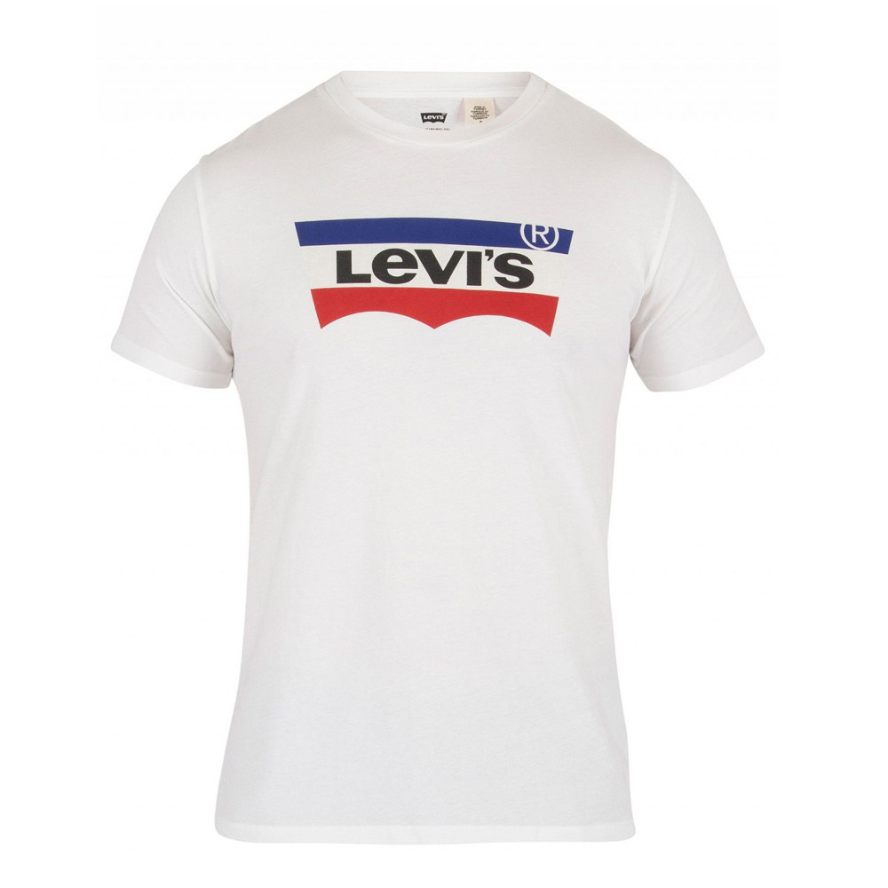 Levi's李维斯男式白色100%全棉LOGO印花短袖 圆领T恤 549140020JPY带授权招加盟代理