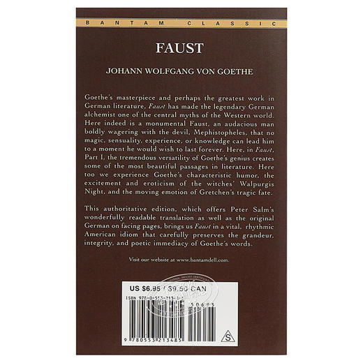 【中商原版】英文原版 Faust浮士德 歌德 世界经典文学名著小说 商品图1