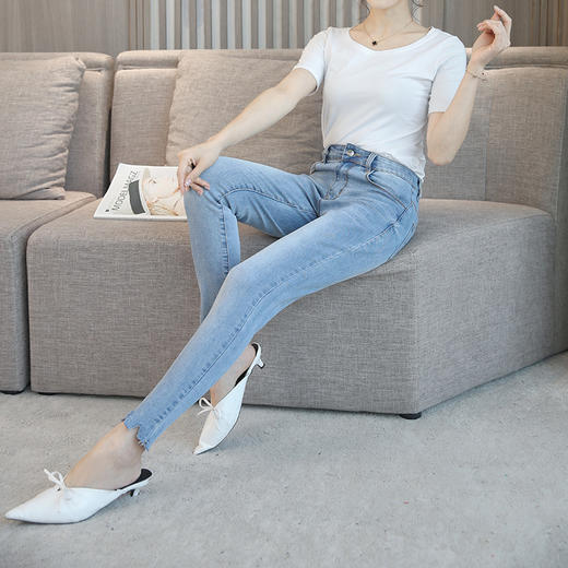 【百搭魔术裤，显瘦显腿长】韩国Let's diet魔术裤 新款电臀魔术裤 破洞魔术裤 牛仔裤 商品图7