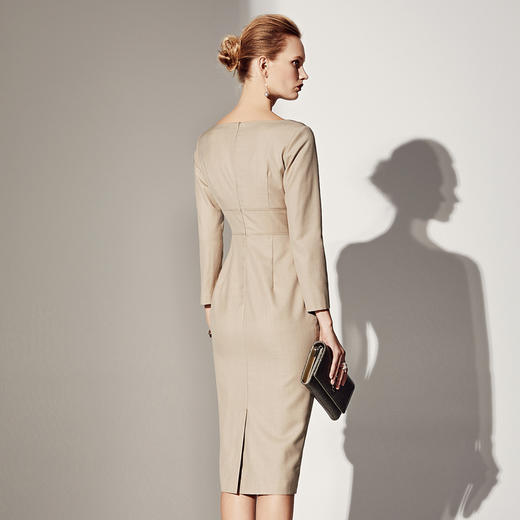 颈袖添香-连衣裙-J8382765A颈袖添香四季新款女装时尚气质优雅修身职场连衣裙J8382765A 商品图1