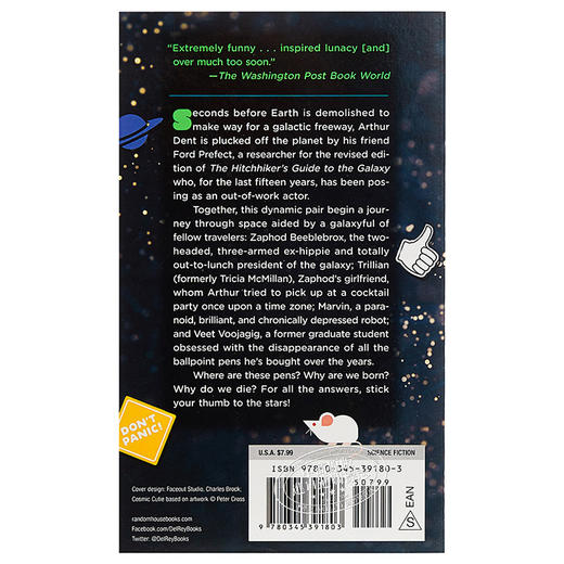 【中商原版】银河系搭车客指南 英文原版The Hitchhiker's Guide to the Galaxy 道格拉斯·亚当斯 银河系漫游指南 科幻小说 商品图1