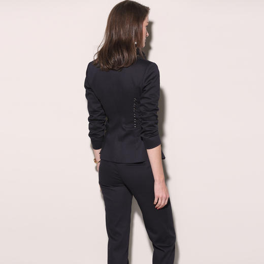 J81A2457颈袖添香春秋新款时尚气质商务正装修身小西装职业装套装女装J81A2457 商品图1