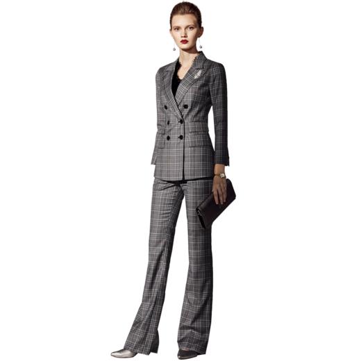 J83A2742A颈袖添香春秋新款职业装套装女装气质西装外套正装西裤两件套J83A2742A 商品图4