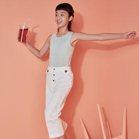 Ubras少女蚕蛹蛋白无痕保暖背心学生内衣恒久锁温秋衣柔软打底衫