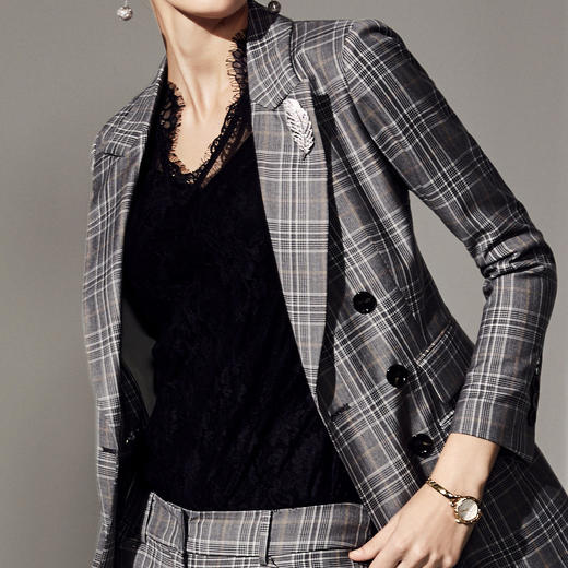 J83A2742A颈袖添香春秋新款职业装套装女装气质西装外套正装西裤两件套J83A2742A 商品图2