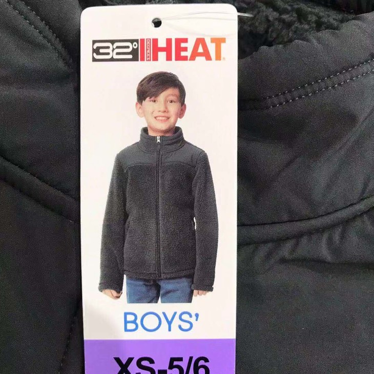 32度heat青少年秋冬保暖加绒拉链外套夹克