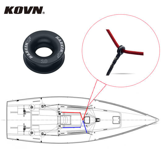 KOVN J80前帆缭绳内控索Inhauler /左右共一对（搭配Harken Ring) 商品图0